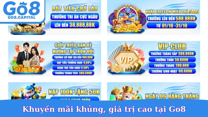 Khuyến mãi khủng, giá trị cao tại Go8